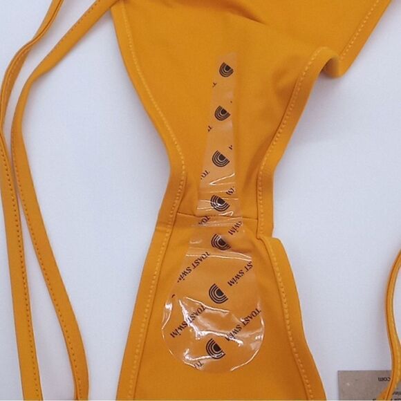 Toast Swim Signature Open Side Bikini Bottom Marigold - Picture 8 of 9